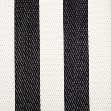 DII Outdoor Rug Collection Reversible Woven Polypropylene Plastic Straw Mat, 4x6-Feet, Black & White