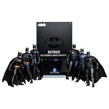 McFarlane Toys - WB 100 DC Multiverse Batman The Ultimate Movie Collection 7in Figure 6pk, Gold Labe...