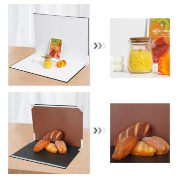 Photo Backdrop Board Product Photography: 7pcs 14patterns Table Top Food Background Kit - Flat Lay Props for Jewelry.(Small Size 16x11.5in)