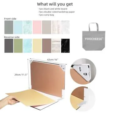 Photo Backdrop Board Product Photography: 7pcs 14patterns Table Top Food Background Kit - Flat Lay Props for Jewelry.(Small Size 16x11.5in)