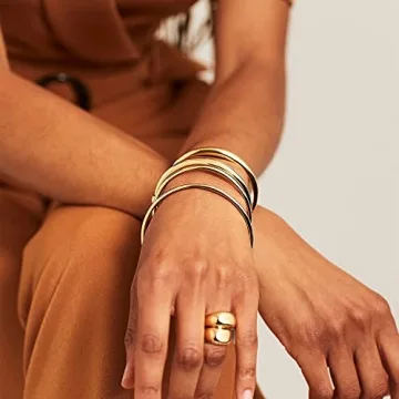 Kainier 3mm Gold Plated Bracelet Durable Women Gift