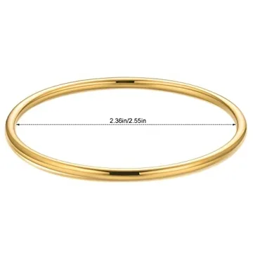 Kainier 3mm Gold Plated Bracelet Durable Women Gift