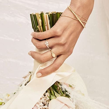 Kainier 3mm Gold Plated Bracelet Durable Women Gift