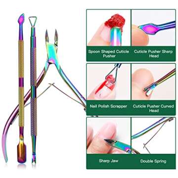 XIFEPFR Cuticle Remover Kit - Cuticle Remover Cream & Cuticle Oil Pen for Soften Moisturize, Cuticle Trimmer/Nipper, Cuticle Pusher and Nail Cotton Pads for Professional Manicure, Gifts for Women