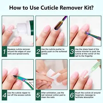XIFEPFR Cuticle Remover Kit - Cuticle Remover Cream & Cuticle Oil Pen for Soften Moisturize, Cuticle Trimmer/Nipper, Cuticle Pusher and Nail Cotton Pads for Professional Manicure, Gifts for Women