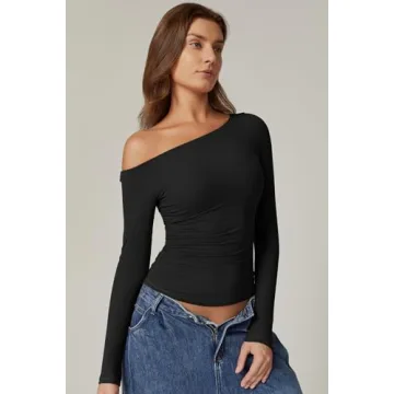 QINSEN Off-Shoulder Long Sleeve Top | Chic Women’s Fashion