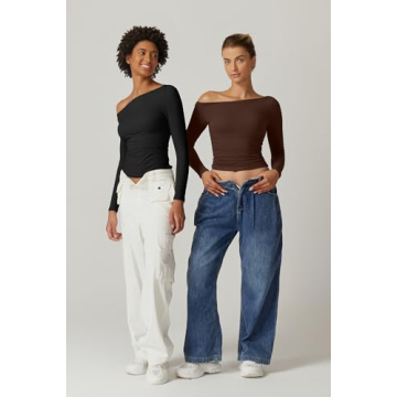 QINSEN Off-Shoulder Long Sleeve Top | Chic Women’s Fashion