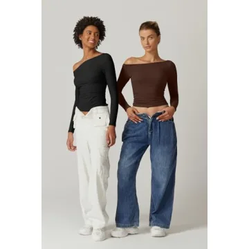 QINSEN Off-Shoulder Long Sleeve Top | Chic Women’s Fashion