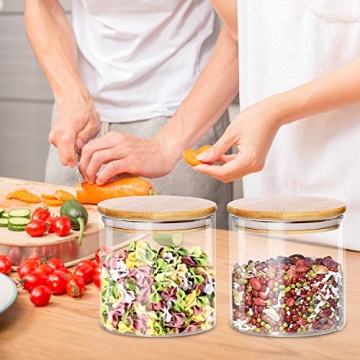 Dabacc 4 Pack Airtight Glass Storage Jars for Organizing