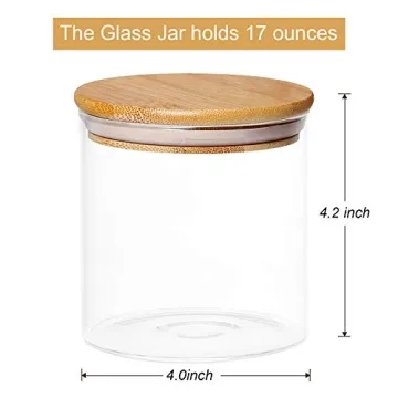 Dabacc 4 Pack Airtight Glass Storage Jars for Organizing