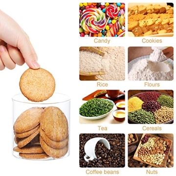 Dabacc 4 Pack Airtight Glass Storage Jars for Organizing