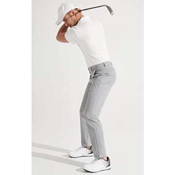 Libin Mens Golf Pants Quick Dry Stretchy Lightweight Comfort