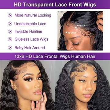 Aveiyce 13x6 Deep Wave Lace Front Wig for Natural Glam