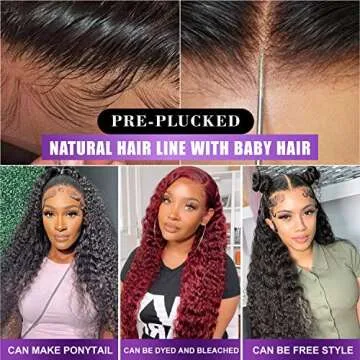 Aveiyce 13x6 Deep Wave Lace Front Wig for Natural Glam