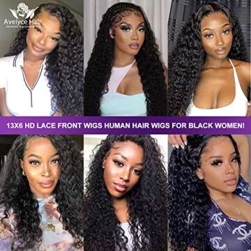 Aveiyce 13x6 Deep Wave Lace Front Wig for Natural Glam