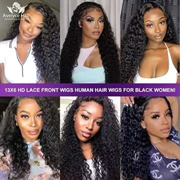 Aveiyce 13x6 Deep Wave Lace Front Wig for Natural Glam