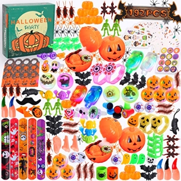 BicMan 192 pcs Halloween Party Favors For Kids, Halloween Toys Bulk, Classroom Prizes, Goodie Bag St...