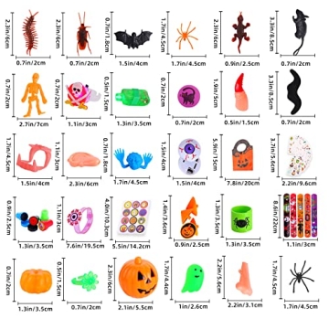 BicMan 192 pcs Halloween Party Favors For Kids, Halloween Toys Bulk, Classroom Prizes, Goodie Bag Stuffers, Halloween Stuffers, Treasure Box Toys, Carnival Prizes, School Classroom Reward