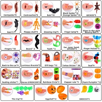 BicMan 192 pcs Halloween Party Favors For Kids, Halloween Toys Bulk, Classroom Prizes, Goodie Bag Stuffers, Halloween Stuffers, Treasure Box Toys, Carnival Prizes, School Classroom Reward