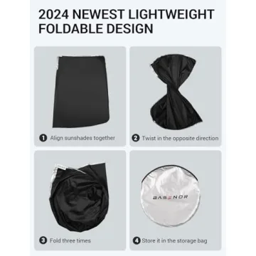 Basenor Tesla Model 3 Model Y Windshield Sunshade for Heat Protection