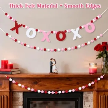 Pre-Strung Valentine’s Day Garland Set for Festive Decor