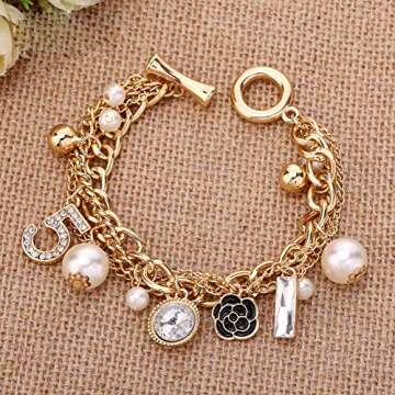 Glamtune Celebrity Design Inspired Gift Inspired Charm Lucky Bracelet Chain for Women