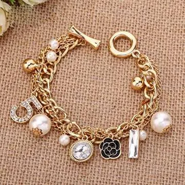 Glamtune Celebrity Design Inspired Gift Inspired Charm Lucky Bracelet Chain for Women
