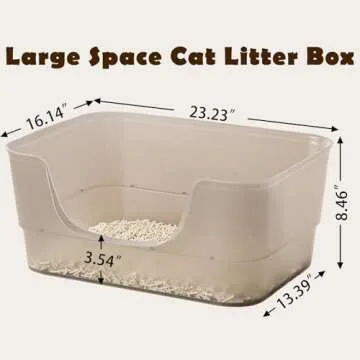 Extra Large Cat Litter Box for Easy Maintenance and Durability