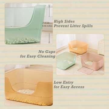 Extra Large Cat Litter Box for Easy Maintenance and Durability