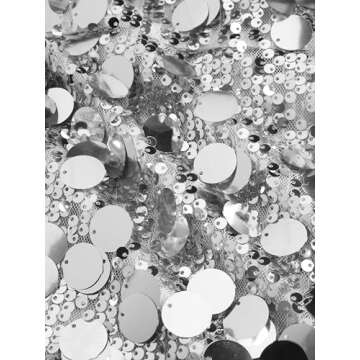 CIDER Sequin Asymmetrical Split Tube Crop Top: Silver, M