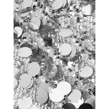 CIDER Sequin Asymmetrical Split Tube Crop Top: Silver, M