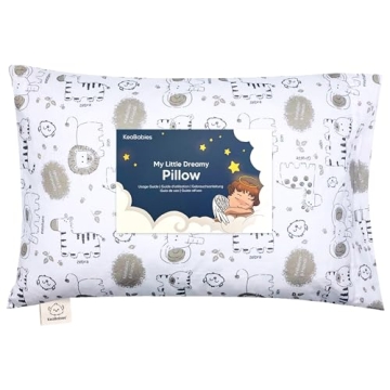 KeaBabies My Little Dreamy Toddler Pillow 13x18 - Organic Cotton for Kids