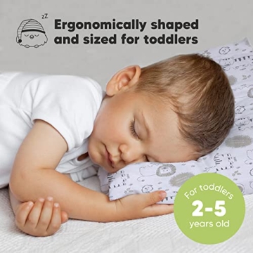 KeaBabies My Little Dreamy Toddler Pillow 13x18 - Organic Cotton for Kids