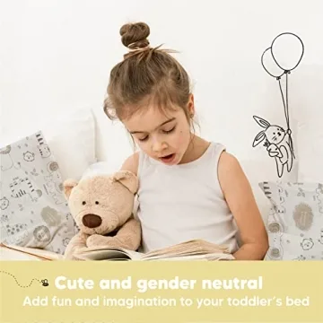 KeaBabies My Little Dreamy Toddler Pillow 13x18 - Organic Cotton for Kids