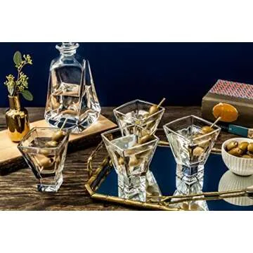 Premium JoyJolt Carre Cocktail Glasses Set for Any Occasion