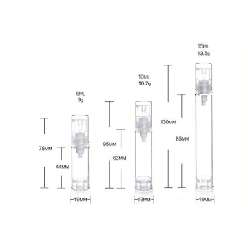 Travel-Friendly 10ml Refillable Cosmetic Bottles - 12PCS