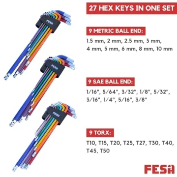 FESA Complete Allen Wrench Set for DIY Enthusiasts