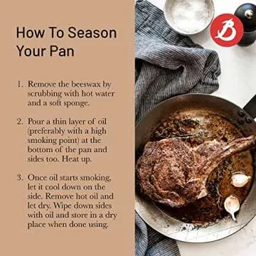de Buyer MINERAL B Carbon Steel Steak Pan - 11 Inches