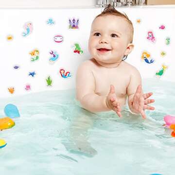 20 PCS Mermaids Thick Gel Under The Sea Window Gel Clings Decals Stickers for Kids Toddlers and Adults Home Airplane Classroom Nursery Mermaids Party Supplies Decorations Removable and Reusable