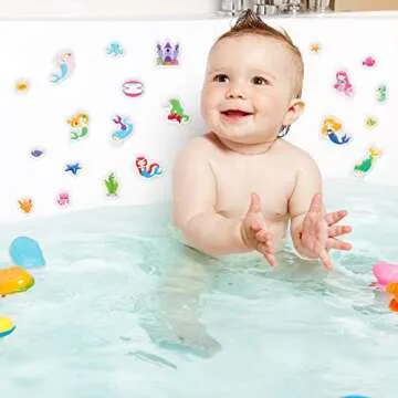 20 PCS Mermaids Thick Gel Under The Sea Window Gel Clings Decals Stickers for Kids Toddlers and Adults Home Airplane Classroom Nursery Mermaids Party Supplies Decorations Removable and Reusable