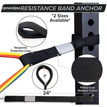 Heavy Duty Door Anchor for Resistance Bands Exercise Fitness Bands Accessories Resistance Exercise Band and Resistance Tube Anchor Strap. (BLACK7)
