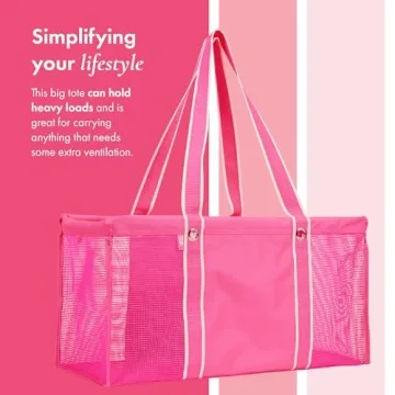 THIRTY-ONE Neon Pink Mesh Tote Bag for Versatile Use