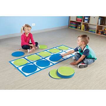 Learning Resources Ten-Frame Floor Mat Activity Set, Math Skills, 22 Pieces, Ages 5+