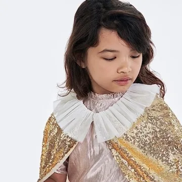 Meri Meri Gold Sparkle Cape Costume for Kids 3-6