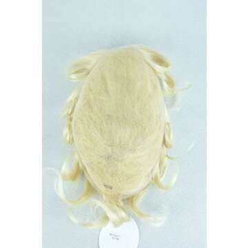 gexworldwide GEX Toupee For Men Human Hair HairPiece Full Swiss Lace Toupee Jet Black Bleached Knots Medium Density Wig Replacement Systems Mens Toupee(1#)