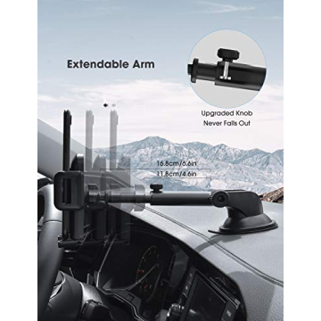 VSSMSSA Phone Mount with Strong Suction for All Cars