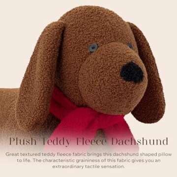 Christmas Dachshund Body Pillow - Adorable Festive Decor