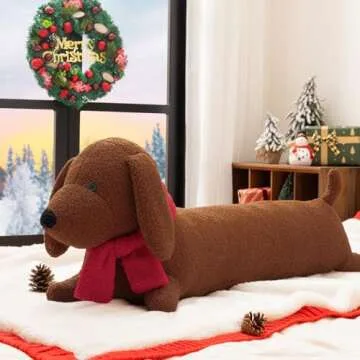 Christmas Dachshund Body Pillow - Adorable Festive Decor