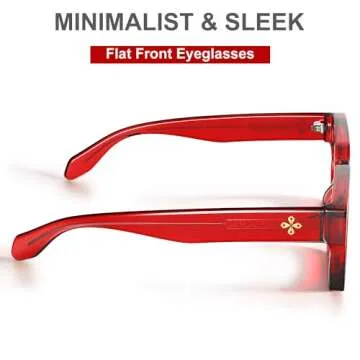 VISOONE Enhanced Version Rectangle Chic Preppy Look Blue Light Blocking Glasses for Women Men RIVER-LIGHTER