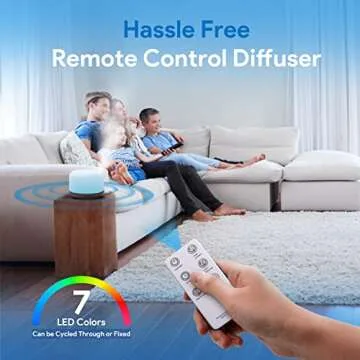 ASAKUKI 500ml Premium, Essential Oil Diffuser with Remote Control, 5 in 1 Ultrasonic Aromatherapy Fragrant Oil Humidifier Vaporizer, Timer and Auto-Off Switch Brown